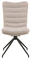 Scaun Grafton, Actona, 50.5x65x96.5 cm, rotativ, tesatura Boucle/otel, gri deschis