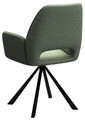 Scaun Graham, Actona, 59x62x87 cm, rotativ, poliester/otel, verde