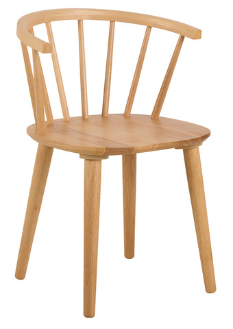 Scaun Ida, Actona, 51.5x51x75 cm, lemn de cauciuc, stejar mat patinat