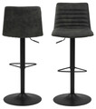 Scaun de bar Kimmy, Actona, 50x46x110.5 cm, rotativ, poliester/otel, antracit