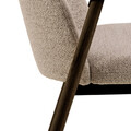 Scaun Leo, Actona, 55.5x57x80.5 cm, tesatura Boucle/lemn de stejar, bej/fumuriu mat