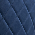 Scaun Louise, Actona, 49.5x54x80.5 cm, catifea/otel, albastru inchis