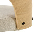 Scaun de bar Lucy, Actona, 47x50.5x113 cm, rotativ, poliester/otel, bej