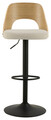 Scaun de bar Lucy, Actona, 47x50.5x113 cm, rotativ, poliester/otel, bej