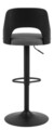 Scaun de bar Lucy, Actona, 47x50.5x113 cm, rotativ, poliester/otel, gri inchis