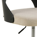 Scaun de birou Lucy, Actona, 48x55.5x89 cm, rotativ, poliester/otel, bej