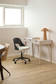Scaun de birou Lucy, Actona, 48x55.5x89 cm, rotativ, poliester/otel, bej