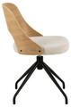 Scaun Lucy, Actona, 48x53x79 cm, rotativ, poliester/otel, bej