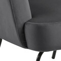 Fotoliu Melissa, Actona, 75x75x83 cm, catifea/otel, gri inchis