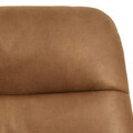 Fotoliu Milford, Actona, 82.5x93x97 cm, poliester/piele ecologica/otel, brandy