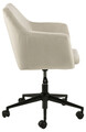 Scaun de birou Nora, Actona, 58x58x91 cm, rotativ, catifea/otel, bej nisip