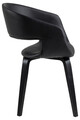 Scaun Nova, Actona, 49.5x52.5x77 cm, piele ecologica/placaj, negru
