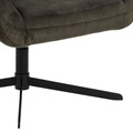 Fotoliu Paris, Actona, 73x76x89 cm, rotativ, catifea/otel, gri maro