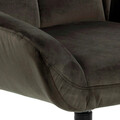 Fotoliu Paris, Actona, 73x76x89 cm, rotativ, catifea/otel, gri maro