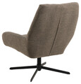 Fotoliu Paris, Actona, 73x76x89 cm, rotativ, tesatura Boucle/otel, grej