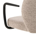Scaun de birou Patricia, Actona, 59x50x93.5 cm, rotativ, tesatura Boucle/otel, bej
