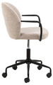 Scaun de birou Patricia, Actona, 59x50x93.5 cm, rotativ, tesatura Boucle/otel, bej