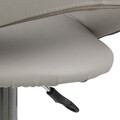 Scaun de bar Plump, Actona, 56x50x100 cm, rotativ, piele ecologica/otel, grej