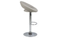 Scaun de bar Plump, Actona, 56x50x100 cm, rotativ, piele ecologica/otel, grej
