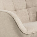 Fotoliu Redding, Actona, 76.5x91x99 cm, tesatura structurata/otel, bej