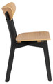 Scaun Roxby, Actona, 45x55x79.5 cm, lemn de cauciuc, stejar/negru mat