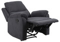Fotoliu cu recliner Sabia, Actona, 80x90x101 cm, poliester/otel, gri inchis