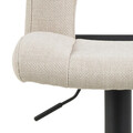 Scaun de bar Sylvia, Actona, 41.5x52x115 cm, rotativ, tesatura structurata/otel, bej