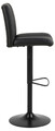 Scaun de bar Sylvia, Actona, 41.5x52x115 cm, rotativ, piele ecologica/otel, negru