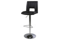 Scaun de bar Sylvia, Actona, 41.5x52x115 cm, rotativ, piele ecologica/otel, negru/crom