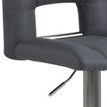 Scaun de bar Sylvia, Actona, 41.5x52x115 cm, rotativ, poliester/otel, gri inchis