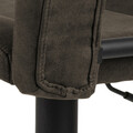 Scaun de bar Sylvia, Actona, 41.5x52x115 cm, rotativ, poliester/otel, antracit