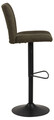 Scaun de bar Sylvia, Actona, 41.5x52x115 cm, rotativ, poliester/otel, verde olive