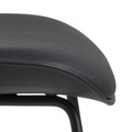 Scaun de bar Tina, Actona, 43x49x94 cm, piele ecologica/otel, negru