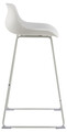 Scaun de bar Tina, Actona, 43x49x94 cm, piele ecologica/otel, alb