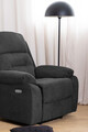 Fotoliu cu recliner Vansbro, Actona, 92x96x98 cm, poliester/otel, gri inchis