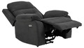 Fotoliu cu recliner Vansbro, Actona, 92x96x98 cm, poliester/otel, gri inchis