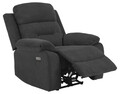 Fotoliu cu recliner Vansbro, Actona, 92x96x98 cm, poliester/otel, gri inchis