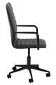 Scaun de birou Winslow, Actona, 51x58x103 cm, rotativ, piele ecologica/otel, negru