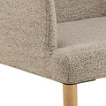 Scaun Zoe, Actona, 56x60x83 cm, tesatura Boucle/lemn de cauciuc, bej