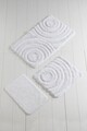 Set covoraș de baie acrilic, L'essentiel Maison, Wave, Alb