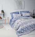 Lenjerie de pat pentru o persoana, L'essentiel Maison, Cleo, Bumbac Ranforce , Albastru