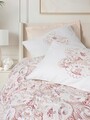 Lenjerie de pat pentru o persoana, L'essentiel Maison, Serava, Bumbac Ranforce , Roz somon