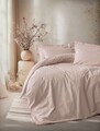 Lenjerie de pat pentru o persoana, L'essentiel Maison, Plain, Bumbac Ranforce, Roz pudra