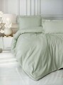 Lenjerie de pat dubla, L'essentiel Maison, Stripe, Bumbac Satinat, Salvie