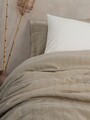 Set cuvertura pique dubla, L'essentiel Maison, Vilo, Bumbac, Bej