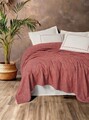 Set cuvertura pique dubla, L'essentiel Maison, Loom, Viscoza;Bumbac, Rosu claret
