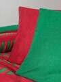 Lenjerie de pat dubla, L'essentiel Maison, Holly, Bumbac Ranforce, Verde/Roșu