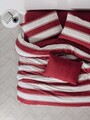 Lenjerie de pat dubla, L'essentiel Maison, Jolly, Bumbac Ranforce, Rosu/Alb