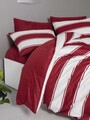 Lenjerie de pat dubla, L'essentiel Maison, Jolly, Bumbac Ranforce, Rosu/Alb