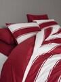 Lenjerie de pat dubla, L'essentiel Maison, Jolly, Bumbac Ranforce, Rosu/Alb